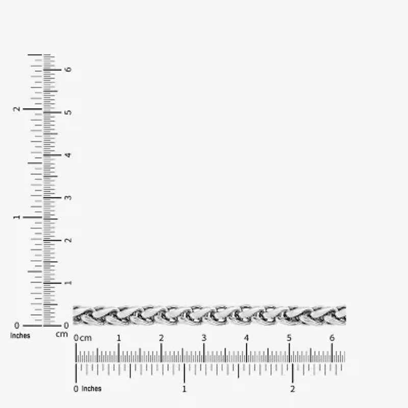 Limited Quantities! Mens Sterling Silver 24 Inch Spiga Chain Necklace