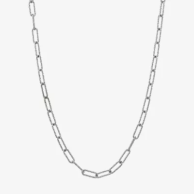 Limited Quantities! Womens Sterling Silver 18 Inch Paperclip Chain Necklace