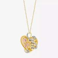 Limited Quantities! Womens Crystal 18K Gold Over Silver Heart 18 Inch Pendant Necklace