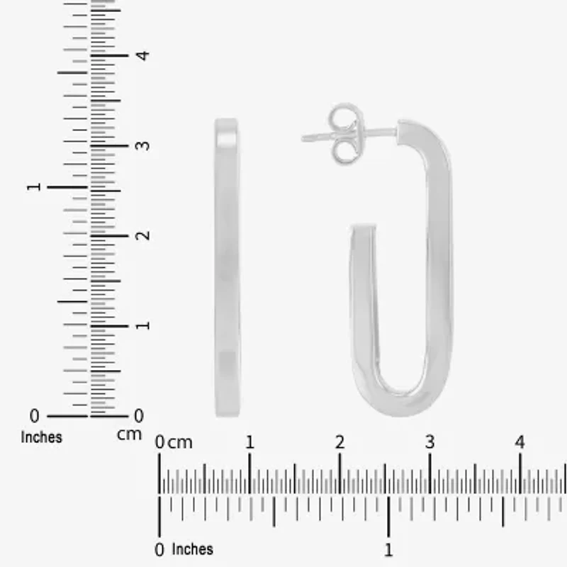 Limited Quantities! Womens Sterling Silver 33mm Hoop Earrings