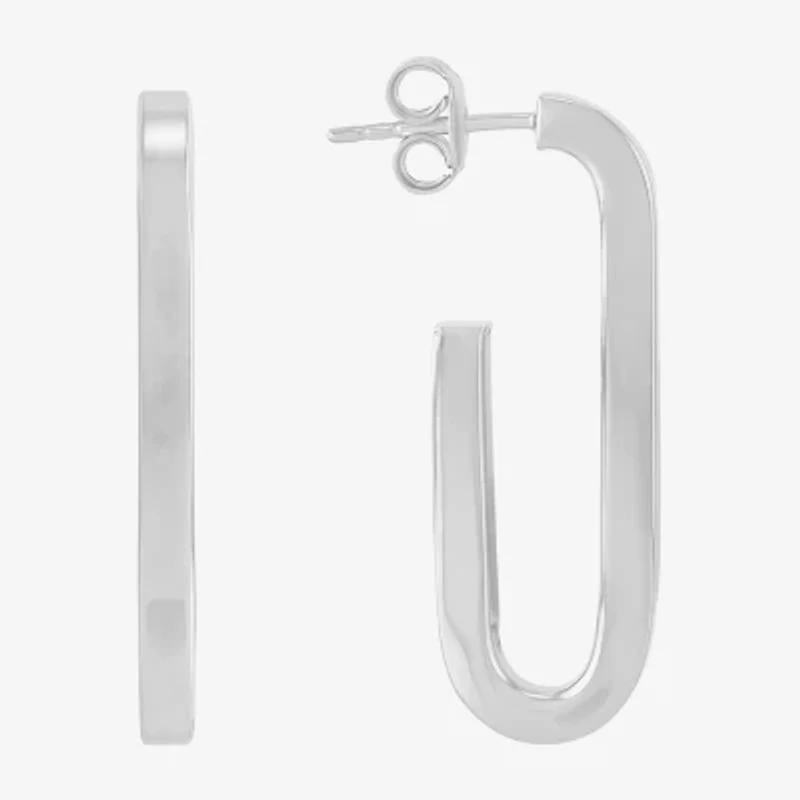 Limited Quantities! Womens Sterling Silver 33mm Hoop Earrings