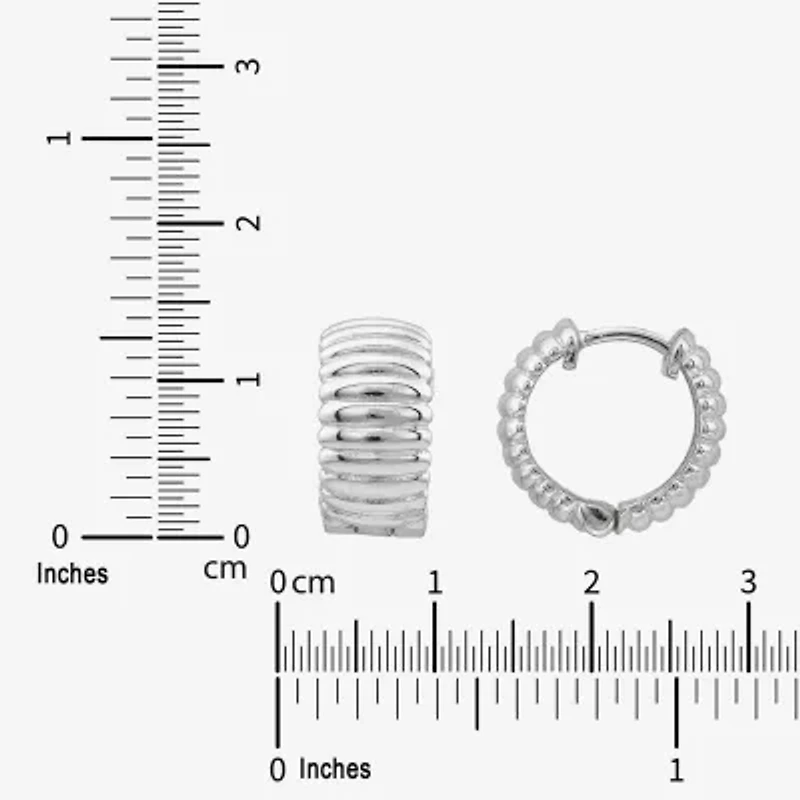 Limited Quantities! Womens Sterling Silver 14mm Hoop Earrings