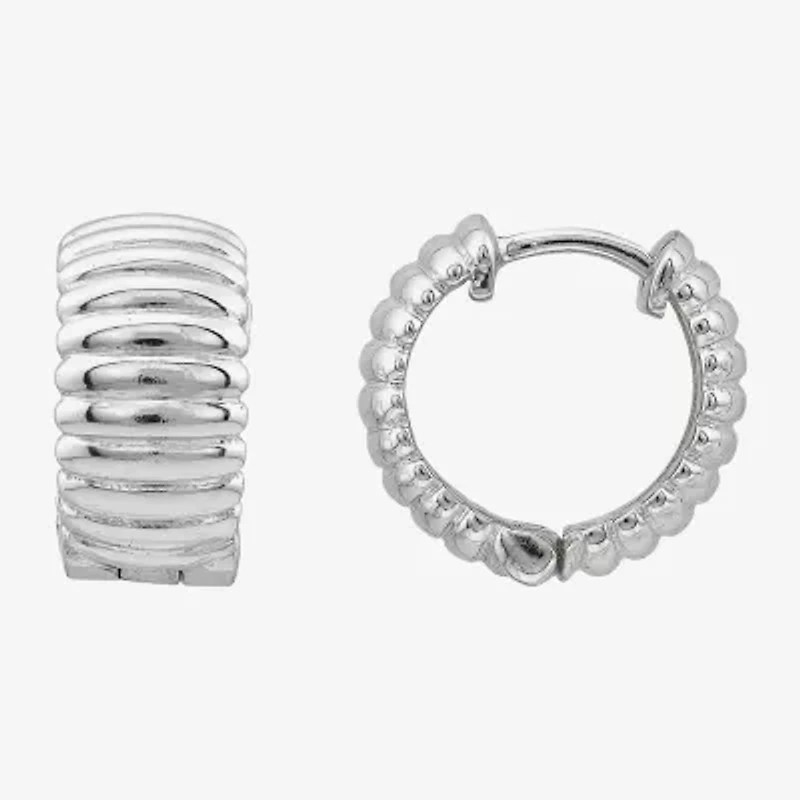 Limited Quantities! Womens Sterling Silver 14mm Hoop Earrings
