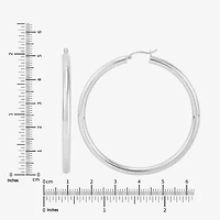 Limited Quantities! Womens Sterling Silver 50mm Hoop Earrings