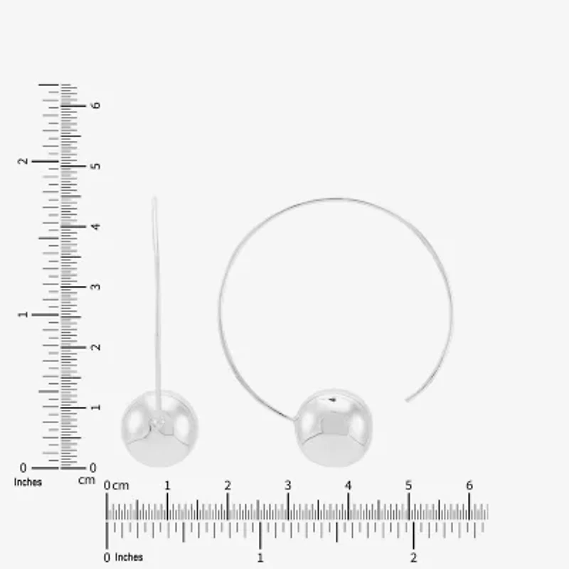 Limited Quantities! Womens Sterling Silver 48mm Hoop Earrings