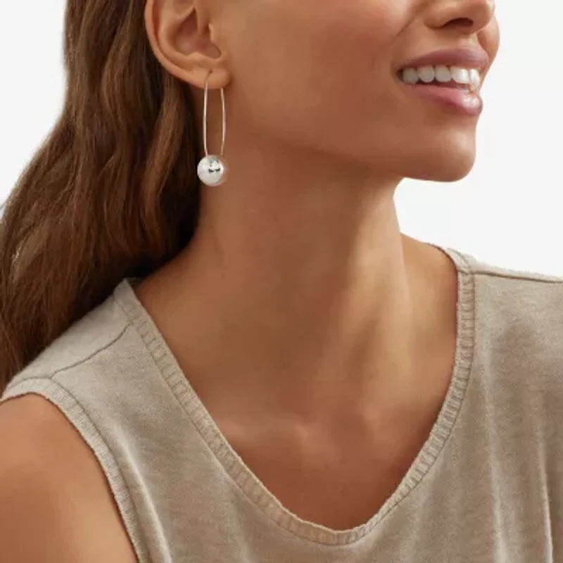 Limited Quantities! Womens Sterling Silver 48mm Hoop Earrings