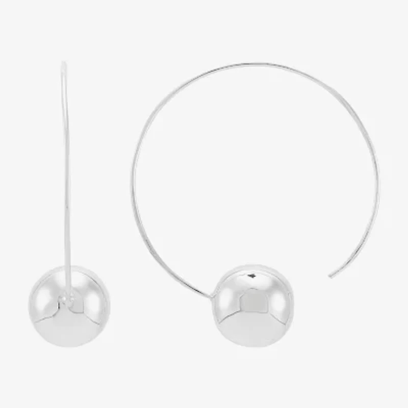 Limited Quantities! Womens Sterling Silver 48mm Hoop Earrings