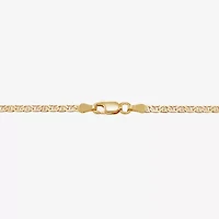 Limited Quantities! Womens 18K Gold Over Silver 7.5 Inch Solid Mariner Chain Bracelet