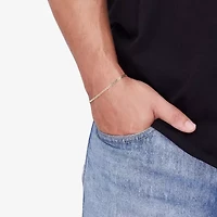 Limited Quantities! Womens 18K Gold Over Silver 7.5 Inch Solid Mariner Chain Bracelet