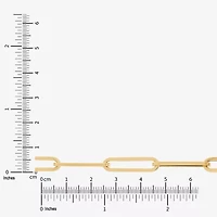 Limited Quantities! Womens 14K Gold Inch Hollow Paperclip Chain Bracelet