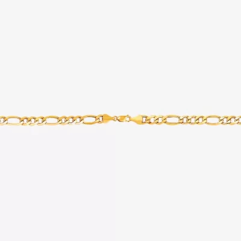 Limited Quantities! Mens 14K Gold 8 1/2 Inch Semisolid Figaro Chain Bracelet