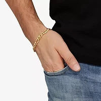 Limited Quantities! Mens 14K Gold 8 1/2 Inch Semisolid Figaro Chain Bracelet