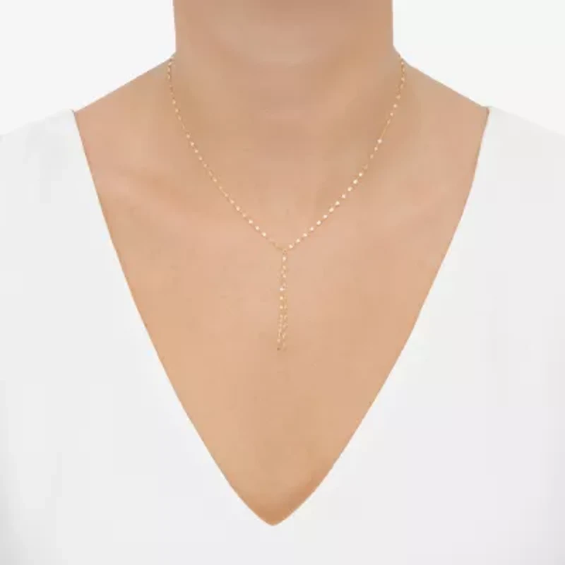 Limited Quantities! Womens 14K Gold Inch Y Necklace