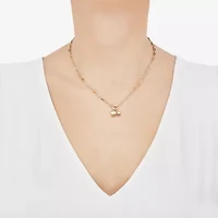 Limited Quantities! Womens 10K Gold Heart Star 17 Inch Pendant Necklace