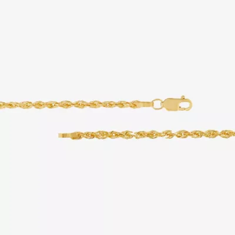 Limited Quantities! Womens 10K Gold Inch Rope Chain Necklace