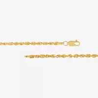 Limited Quantities! Womens 10K Gold Inch Rope Chain Necklace
