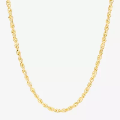 Limited Quantities! Womens 10K Gold Inch Rope Chain Necklace