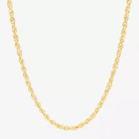 Limited Quantities! Womens 10K Gold Inch Rope Chain Necklace