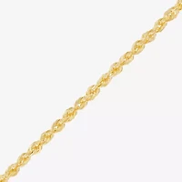 Limited Quantities! Womens 10K Gold Inch Rope Chain Necklace