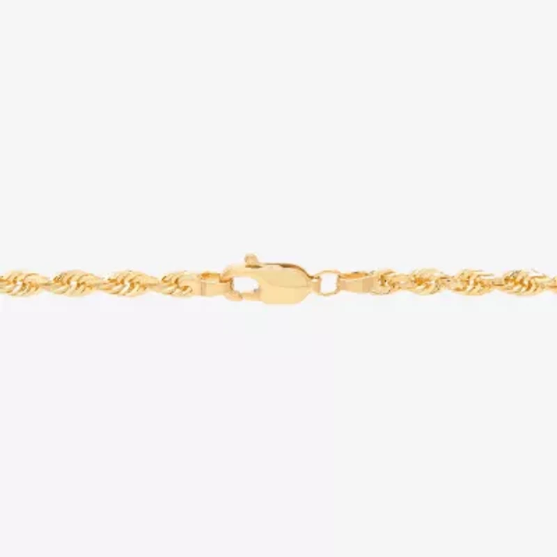 Limited Quantities! Womens 10K Gold Inch Rope Chain Necklace