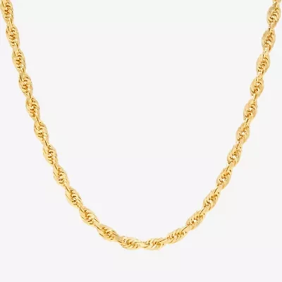 Limited Quantities! Womens 10K Gold Inch Rope Chain Necklace