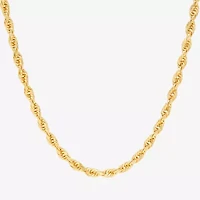 Limited Quantities! Womens 10K Gold Inch Rope Chain Necklace