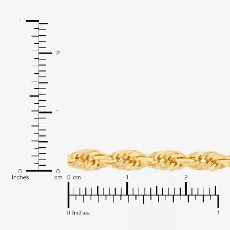 Limited Quantities! Womens 10K Gold Inch Rope Chain Necklace