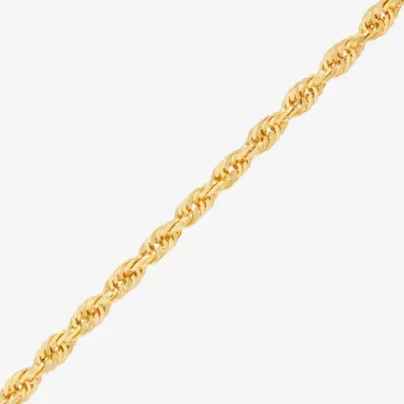 Limited Quantities! Womens 10K Gold Inch Rope Chain Necklace