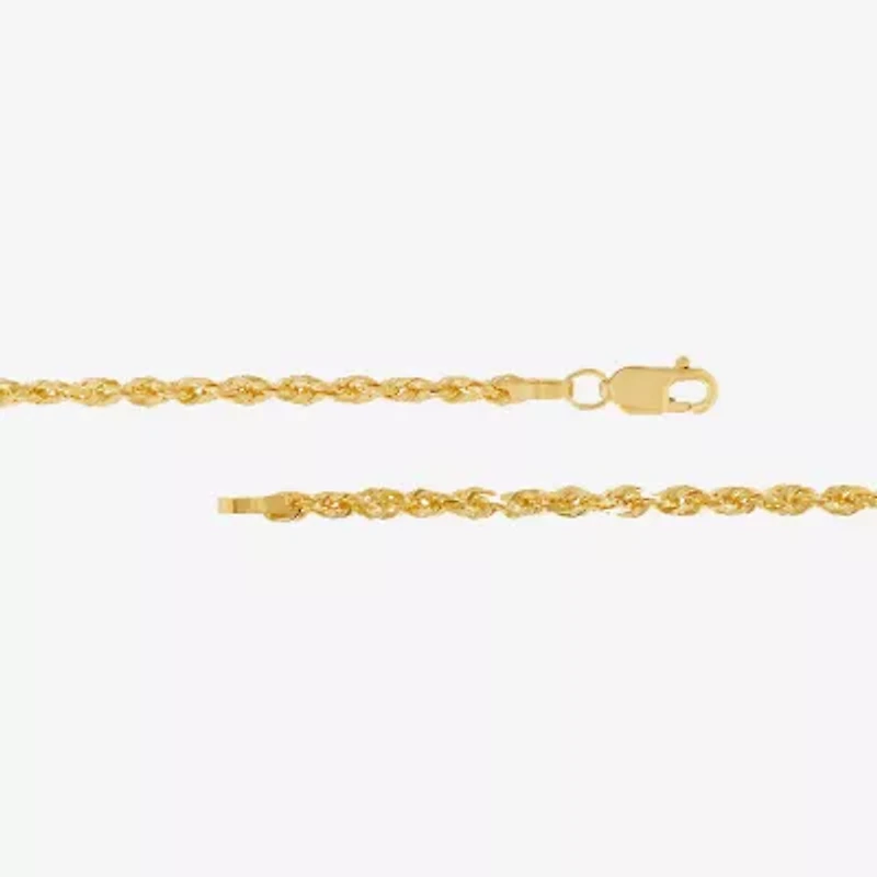 Limited Quantities! Womens 10K Gold Inch Rope Chain Necklace