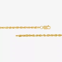 Limited Quantities! Womens 10K Gold Inch Rope Chain Necklace