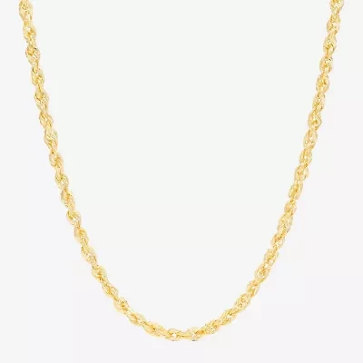 Limited Quantities! Womens 10K Gold Inch Rope Chain Necklace