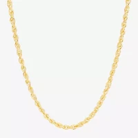 Limited Quantities! Womens 10K Gold Inch Rope Chain Necklace