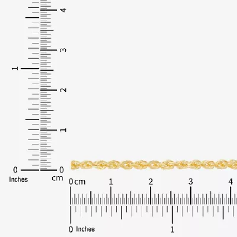 Limited Quantities! Womens 10K Gold Inch Rope Chain Necklace