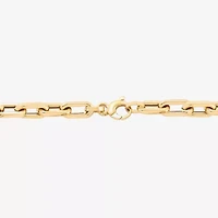 Limited Quantities! Womens 14K Gold 7.25 Inch Hollow Paperclip Chain Bracelet
