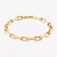Limited Quantities! Womens 14K Gold 7.25 Inch Hollow Paperclip Chain Bracelet