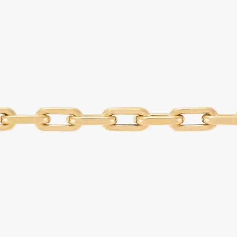 Limited Quantities! Womens 14K Gold 7.25 Inch Hollow Paperclip Chain Bracelet