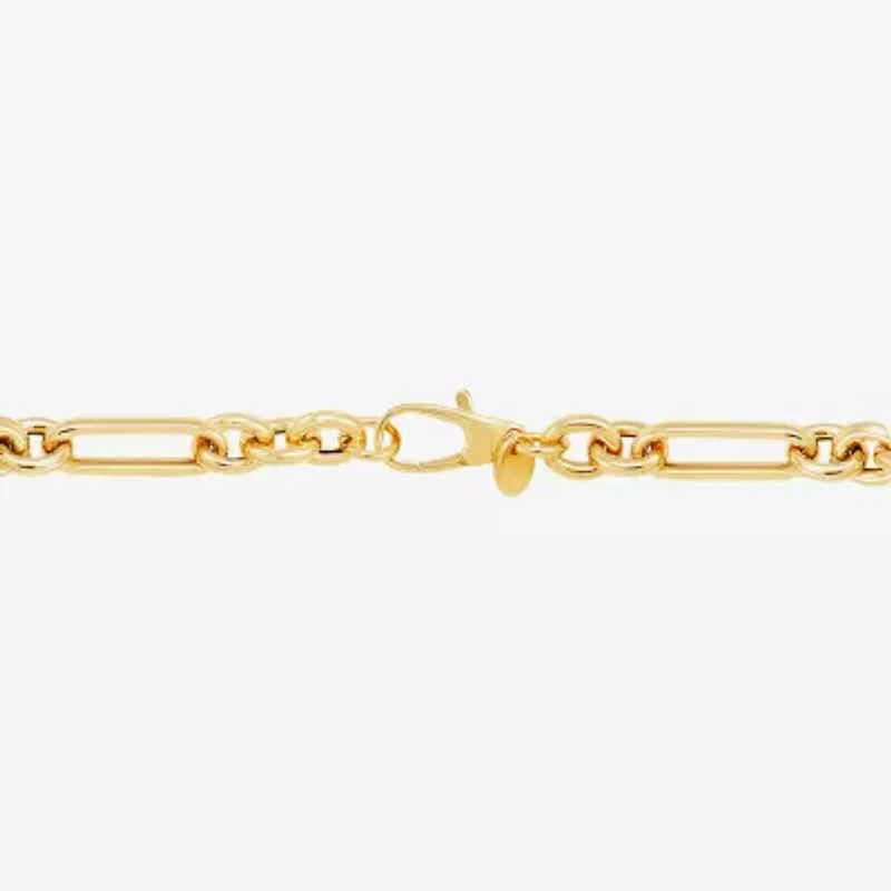 Limited Quantities! Womens 14K Gold 7.25 Inch Hollow Link Chain Bracelet