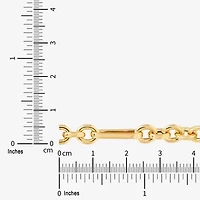Limited Quantities! Womens 14K Gold 7.25 Inch Hollow Link Chain Bracelet