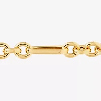Limited Quantities! Womens 14K Gold 7.25 Inch Hollow Link Chain Bracelet