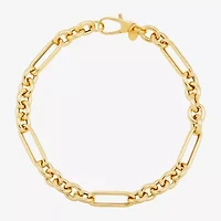 Limited Quantities! Womens 14K Gold 7.25 Inch Hollow Link Chain Bracelet
