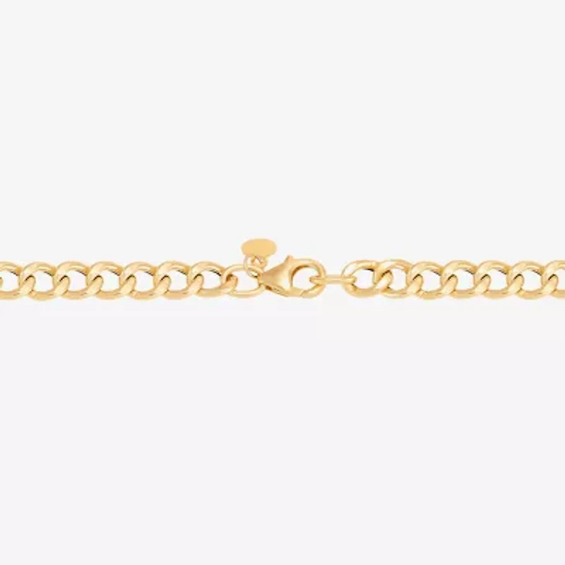 Limited Quantities! Womens 14K Gold 7.5 Inch Hollow Link Chain Bracelet