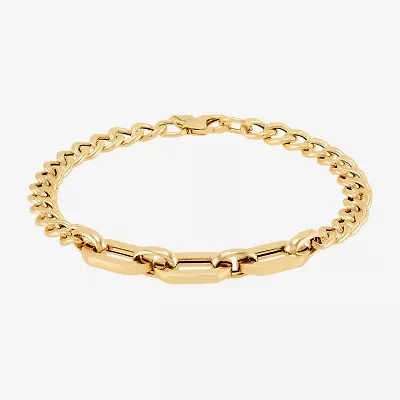 Limited Quantities! Womens 14K Gold 7.5 Inch Hollow Link Chain Bracelet