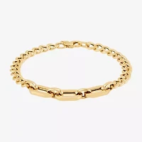 Limited Quantities! Womens 14K Gold 7.5 Inch Hollow Link Chain Bracelet