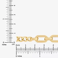 Limited Quantities! Womens 14K Gold 7.5 Inch Hollow Link Chain Bracelet