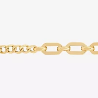 Limited Quantities! Womens 14K Gold 7.5 Inch Hollow Link Chain Bracelet