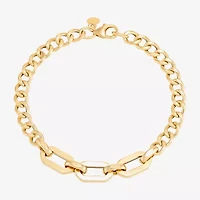Limited Quantities! Womens 14K Gold 7.5 Inch Hollow Link Chain Bracelet