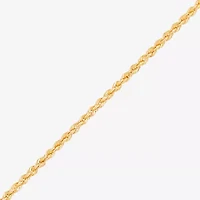 Limited Quantities! Womens 10K Gold 10 Inch Hollow Rope Chain Bracelet