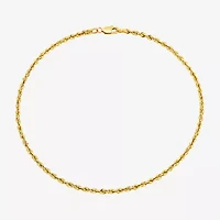 Limited Quantities! Womens 10K Gold 10 Inch Hollow Rope Chain Bracelet