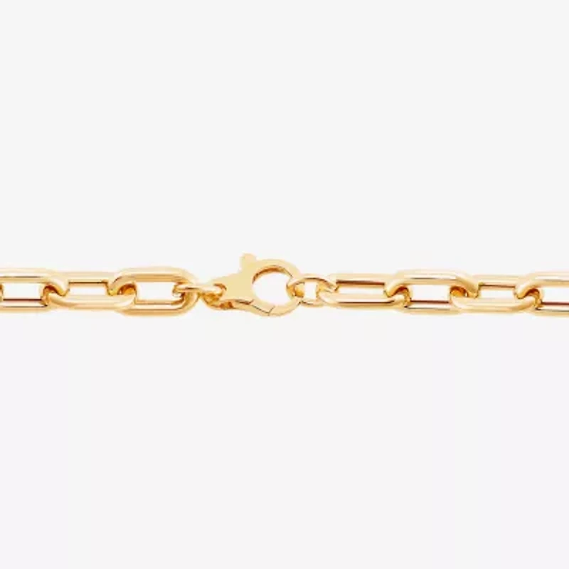 Limited Quantities! Womens 14K Gold 7.25 Inch Hollow Link Chain Bracelet