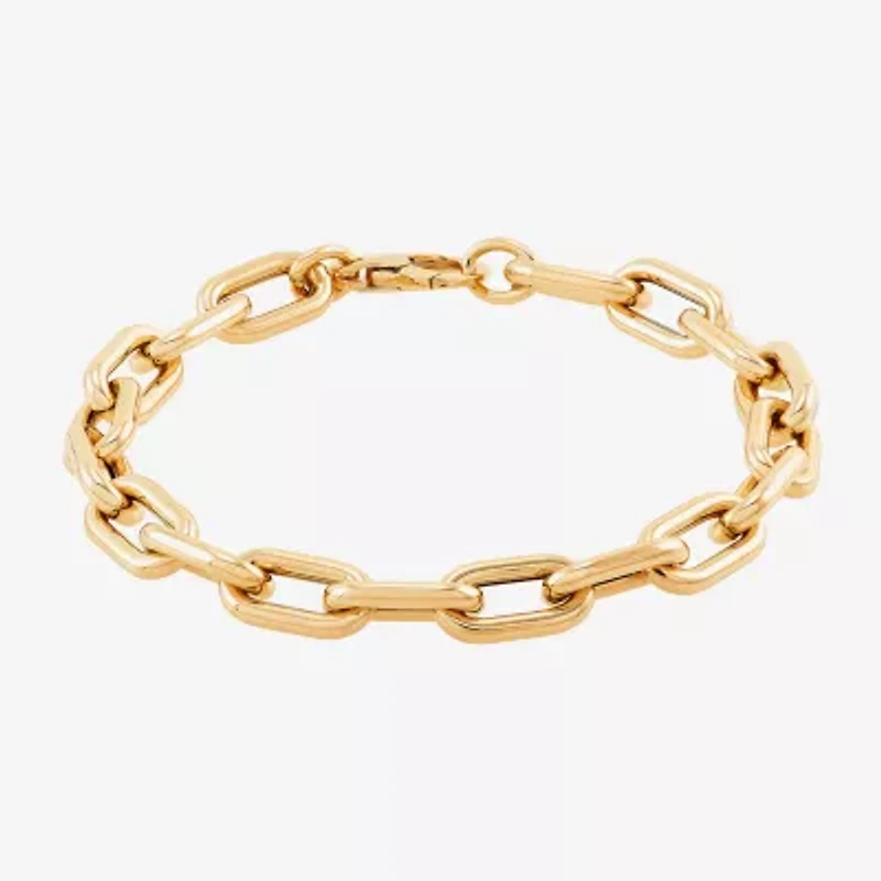 Limited Quantities! Womens 14K Gold 7.25 Inch Hollow Link Chain Bracelet